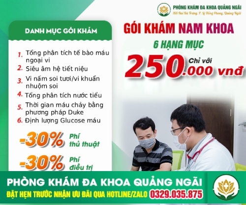 gói khám nam khoa 250k